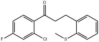 2'-CHLORO-4'-FLUORO-3-(2-THIOMETHYLPHENYL)PROPIOPHENONE Struktur