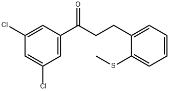 3',5'-DICHLORO-3-(2-THIOMETHYLPHENYL)PROPIOPHENONE Struktur