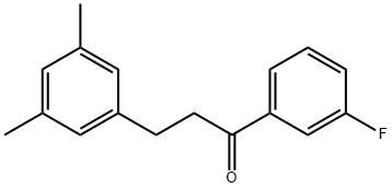 3-(3,5-DIMETHYLPHENYL)-3'-FLUOROPROPIOPHENONE Struktur