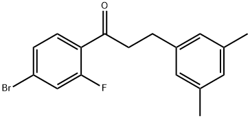 4'-BROMO-3-(3,5-DIMETHYLPHENYL)-2'-FLUOROPROPIOPHENONE Struktur