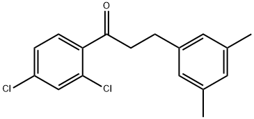 2',4'-DICHLORO-3-(3,5-DIMETHYLPHENYL)PROPIOPHENONE Struktur