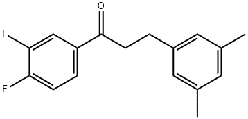 3',4'-DIFLUORO-3-(3,5-DIMETHYLPHENYL)PROPIOPHENONE Struktur