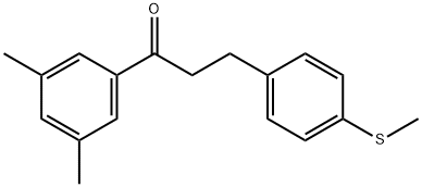 3',5'-DIMETHYL-3-(4-THIOMETHYLPHENYL)PROPIOPHENONE Struktur