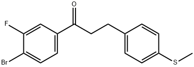 4'-BROMO-3'-FLUORO-3-(4-THIOMETHYLPHENYL)PROPIOPHENONE Struktur