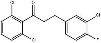 3-(3-CHLORO-4-FLUOROPHENYL)-2',6'-DICHLOROPROPIOPHENONE Struktur