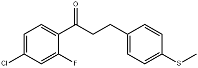 4'-CHLORO-2'-FLUORO-3-(4-THIOMETHYLPHENYL)PROPIOPHENONE Struktur