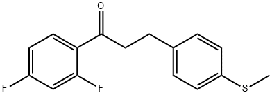 2',4'-DIFLUORO-3-(4-THIOMETHYLPHENYL)PROPIOPHENONE Struktur