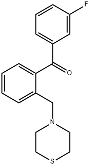 3'-FLUORO-2-THIOMORPHOLINOMETHYL BENZOPHENONE Struktur