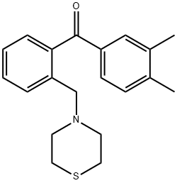 3,4-DIMETHYL-2'-THIOMORPHOLINOMETHYL BENZOPHENONE Struktur