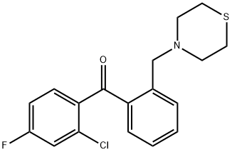 2-CHLORO-4-FLUORO-2'-THIOMORPHOLINOMETHYL BENZOPHENONE Struktur