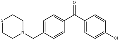 4-CHLORO-4'-THIOMORPHOLINOMETHYL BENZOPHENONE Struktur