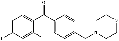 2,4-DIFLUORO-4'-THIOMORPHOLINOMETHYL BENZOPHENONE Struktur