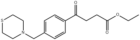 ETHYL 4-OXO-4-[4-(THIOMORPHOLINOMETHYL)PHENYL]BUTYRATE Struktur