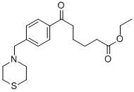 ETHYL 6-OXO-6-[4-(THIOMORPHOLINOMETHYL)PHENYL]HEXANOATE Struktur