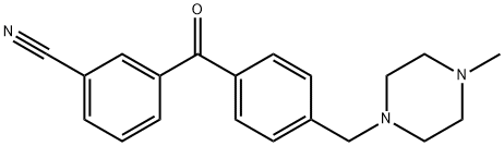 3-CYANO-4'-(4-METHYLPIPERAZINOMETHYL) BENZOPHENONE Struktur