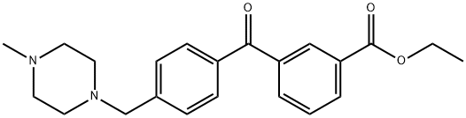 3-CARBOETHOXY-4'-(4-METHYLPIPERAZINOMETHYL) BENZOPHENONE Struktur