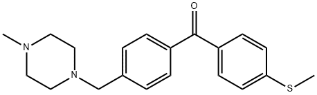 4-(4-METHYLPIPERAZINOMETHYL)-4'-THIOMETHYLBENZOPHENONE Struktur