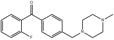 2-FLUORO-4'-(4-METHYLPIPERAZINOMETHYL) BENZOPHENONE Struktur