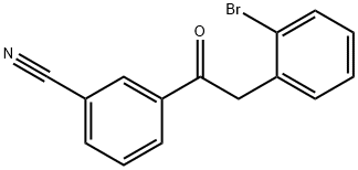 2-(2-BROMOPHENYL)-3'-CYANOACETOPHENONE Struktur