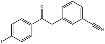 2-(3-CYANOPHENYL)-4'-IODOACETOPHENONE Struktur