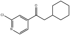 1-(2-CHLORO-PYRIDIN-4-YL)-2-CYCLOHEXYL-ETHANONE Struktur