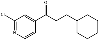 1-(2-CHLORO-PYRIDIN-4-YL)-3-CYCLOHEXYL-PROPAN-1-ONE Struktur