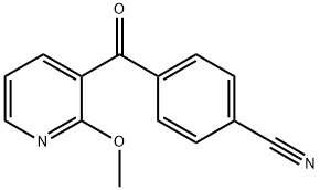 2-METHOXY-3-(4-CYANOPHENYLACETYL)PYRIDINE Struktur