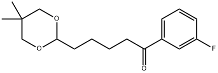 5-(5,5-DIMETHYL-1,3-DIOXAN-2-YL)-3'-FLUOROVALEROPHENONE Struktur