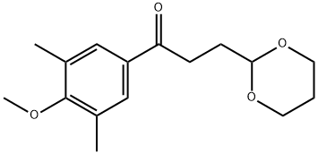 3',5'-DIMETHYL-4'-METHOXY-3-(1,3-DIOXAN-2-YL)PROPIOPHENONE Struktur