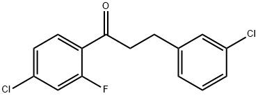 4'-CHLORO-3-(3-CHLOROPHENYL)-2'-FLUOROPROPIOPHENONE Struktur