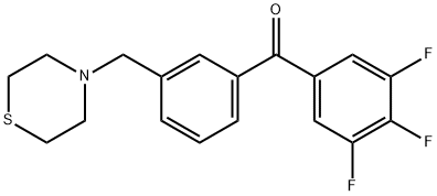 3'-THIOMORPHOLINOMETHYL-3,4,5-TRIFLUOROBENZOPHENONE Struktur