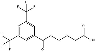 6-(3,5-DITRIFLUOROMETHYLPHENYL)-6-OXOHEXANOIC ACID Struktur