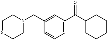 CYCLOHEXYL 3-(THIOMORPHOLINOMETHYL)PHENYL KETONE Struktur