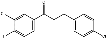 3'-CHLORO-3-(4-CHLOROPHENYL)-4'-FLUOROPROPIOPHENONE Struktur