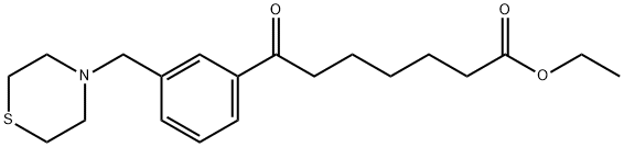 ETHYL 7-OXO-7-[3-(THIOMORPHOLINOMETHYL)PHENYL]HEPTANOATE Struktur