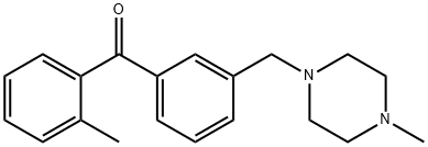 2-METHYL-3'-(4-METHYLPIPERAZINOMETHYL) BENZOPHENONE Struktur