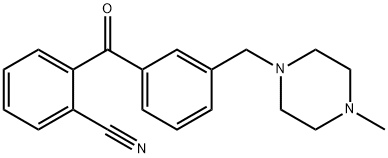 2-CYANO-3'-(4-METHYLPIPERAZINOMETHYL) BENZOPHENONE Struktur