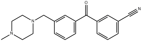 3-CYANO-3'-(4-METHYLPIPERAZINOMETHYL) BENZOPHENONE Struktur