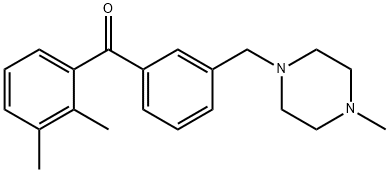 2,3-DIMETHYL-3'-(4-METHYLPIPERAZINOMETHYL) BENZOPHENONE Struktur