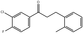 3'-CHLORO-4'-FLUORO-3-(2-METHYLPHENYL)PROPIOPHENONE Struktur