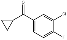 3-CHLORO-4-FLUOROPHENYL CYCLOPROPYL KETONE Struktur