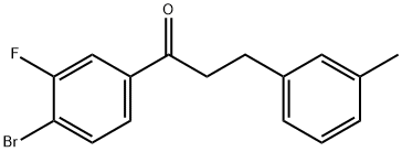 4'-BROMO-3'-FLUORO-3-(3-METHYLPHENYL)PROPIOPHENONE Struktur