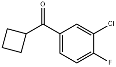 3-CHLORO-4-FLUOROPHENYL CYCLOBUTYL KETONE Struktur