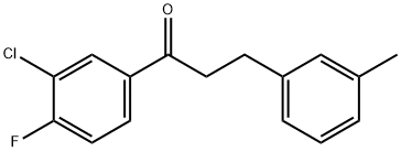 3'-CHLORO-4'-FLUORO-3-(3-METHYLPHENYL)PROPIOPHENONE Struktur