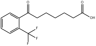 7-OXO-7-(2-TRIFLUOROMETHYLPHENYL)HEPTANOIC ACID Struktur