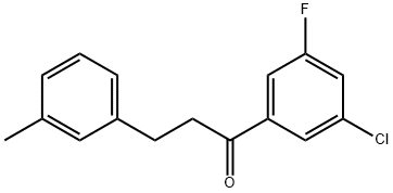 3'-CHLORO-5'-FLUORO-3-(3-METHYLPHENYL)PROPIOPHENONE Struktur