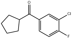 3-CHLORO-4-FLUOROPHENYL CYCLOPENTYL KETONE Struktur