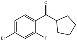 4-BROMO-2-FLUOROPHENYL CYCLOPENTYL KETONE Struktur