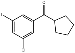 3-CHLORO-5-FLUOROPHENYL CYCLOPENTYL KETONE Struktur