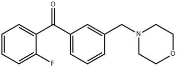 2-FLUORO-3'-MORPHOLINOMETHYL BENZOPHENONE Struktur